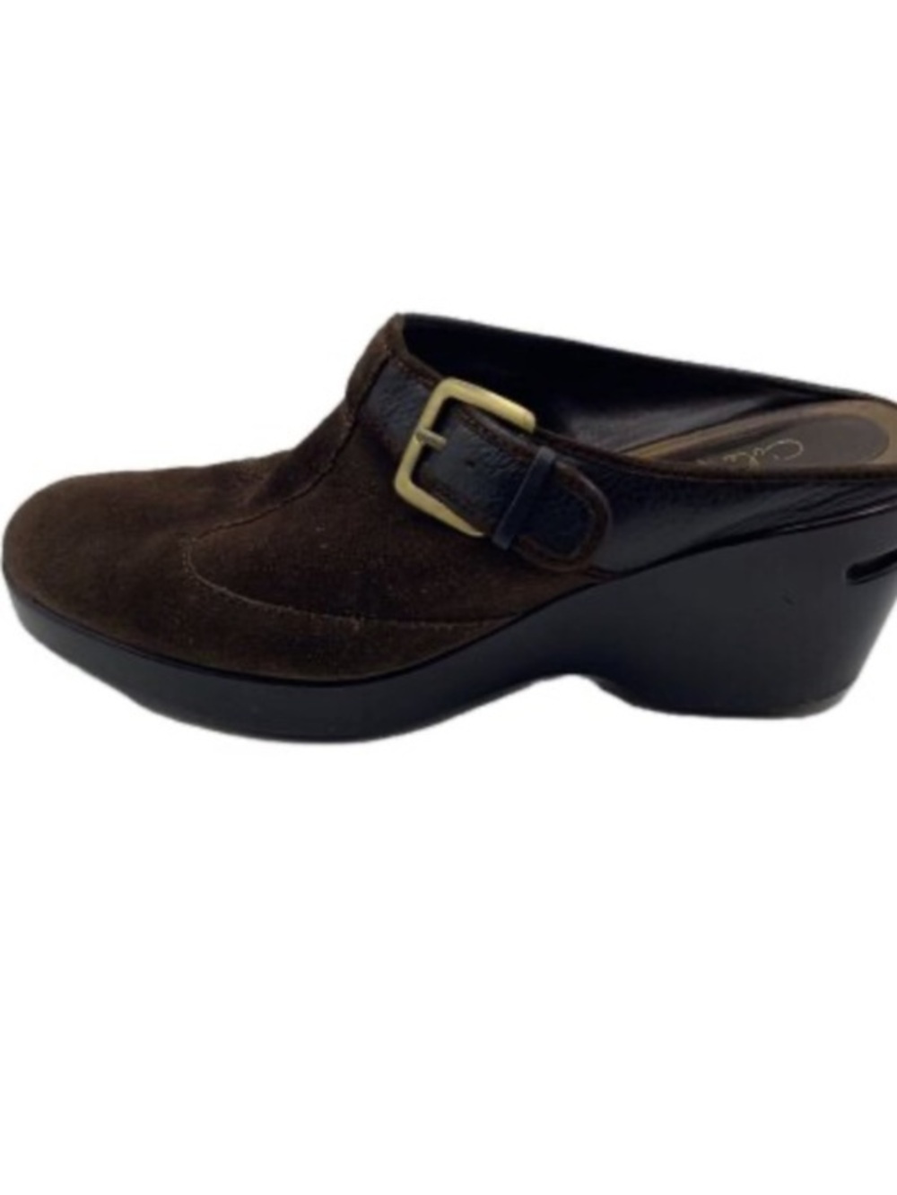Cole Haan Nike Air  Collaboration Brown Suede Slip-On Mule with Buckle size 91/2